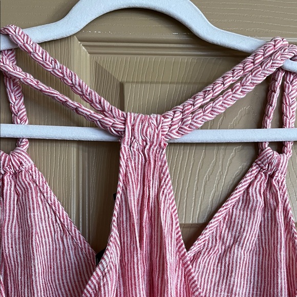 Tahari Striped Braided Straps Linen Cover Up Dress! - Picture 5 of 8